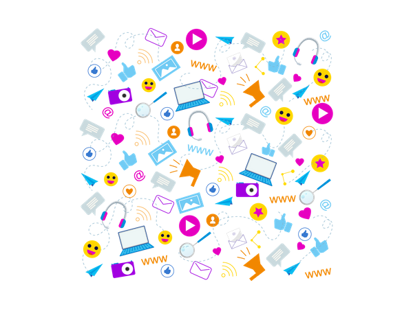 Emoji de comunicação em mídias sociais  Ilustração