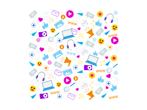 Emoji de communication sur les réseaux sociaux  Illustration