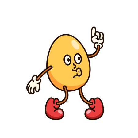 Emoji de huevo divertido  Ilustración