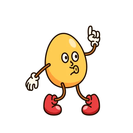 Emoji de huevo divertido  Ilustración