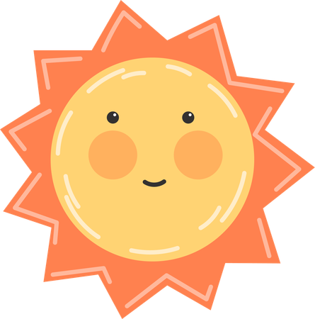 Emoji de soleil éclatant  Illustration