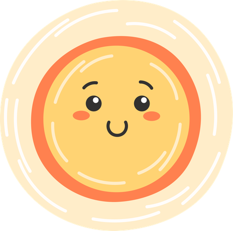 Emoji de soleil éclatant  Illustration