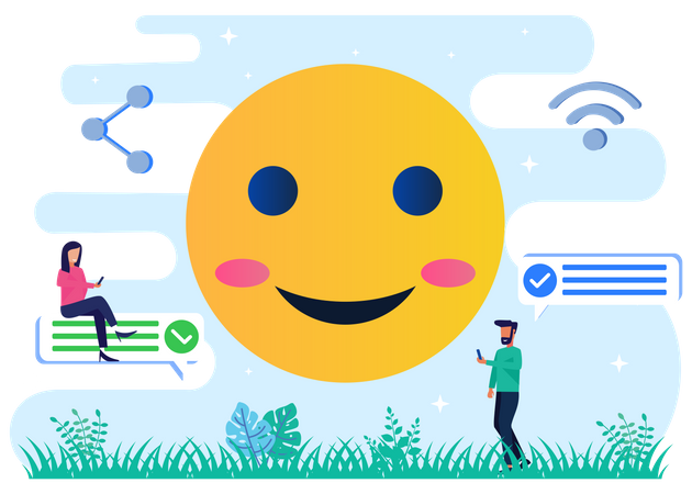 Emoji des réseaux sociaux  Illustration