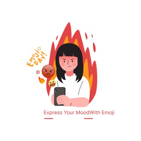 Emoji en colère  Illustration