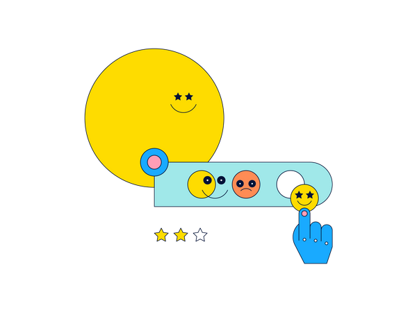Emoji feedback Illustration