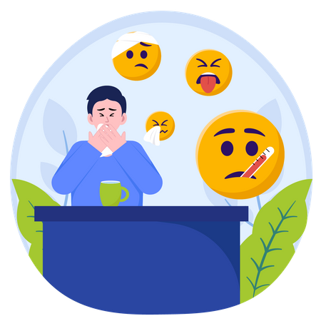 Emoji malade  Illustration