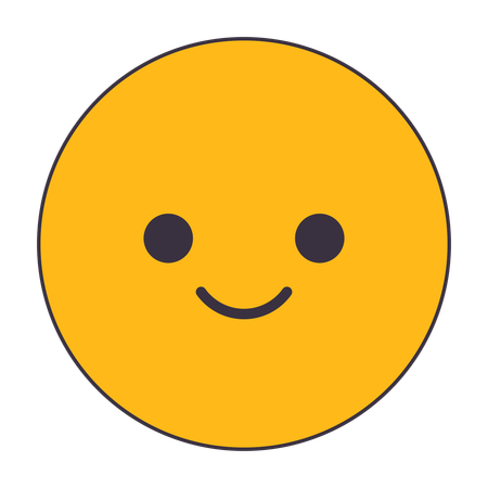 Emoticon de emoção de rosto fofo  Ilustração