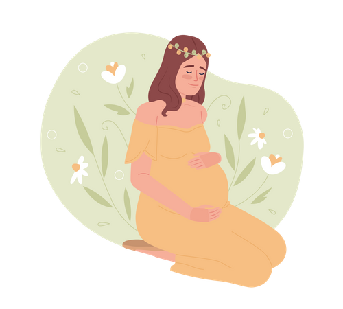 Emotional support during pregnancy  Illustration