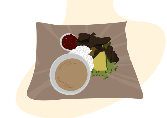 Empal goreng from Indonesia  イラスト