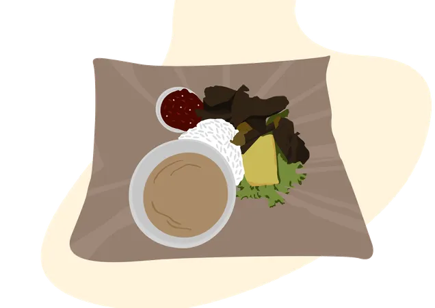 Empal goreng from Indonesia  イラスト