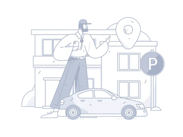 Emplacement de l'hôtel  Illustration