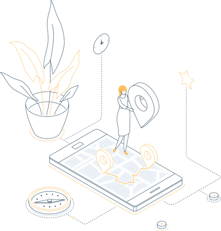 Emplacement du bureau  Illustration