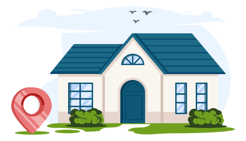 Emplacement du domicile  Illustration