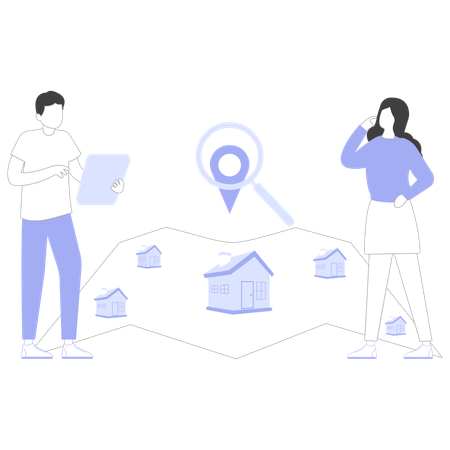Emplacement du domicile  Illustration