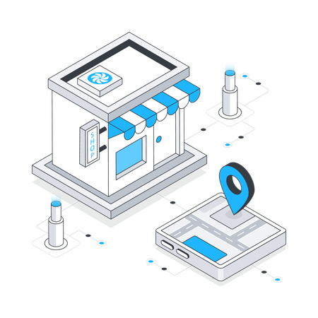 Emplacement du magasin  Illustration