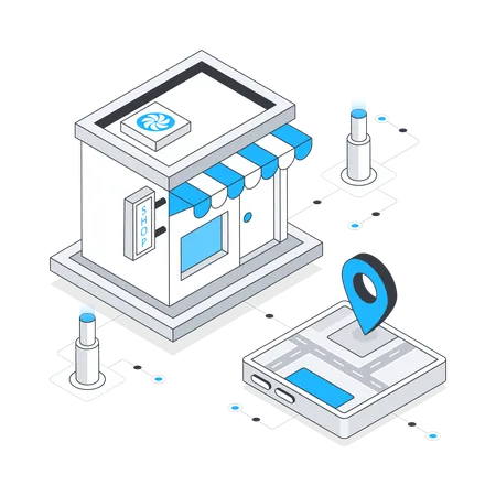 Emplacement du magasin  Illustration