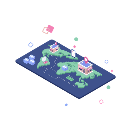 Emplacement du magasin  Illustration