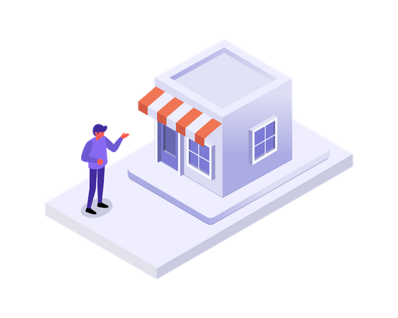 Emplacement du magasin  Illustration