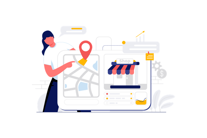 Emplacement du magasin  Illustration