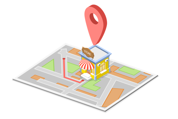 Emplacement du magasin  Illustration