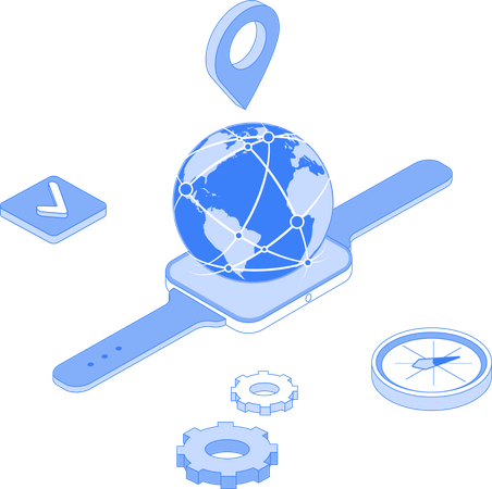 Emplacement de la montre intelligente  Illustration