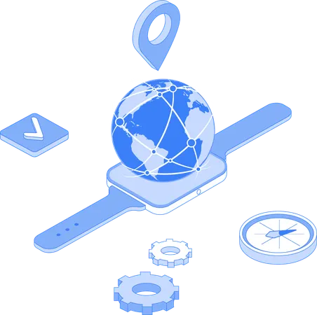 Emplacement de la montre intelligente  Illustration