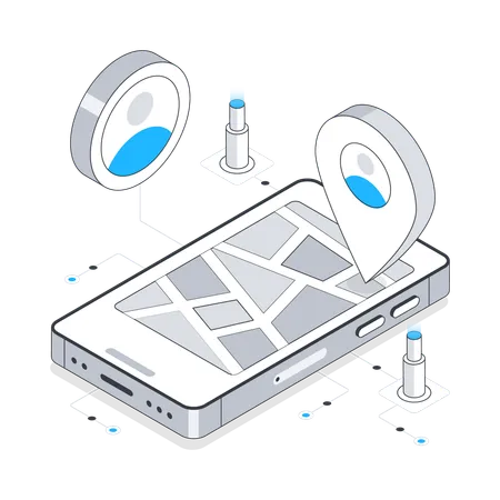 Emplacement de l'utilisateur  Illustration