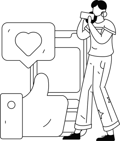 Empleada haciendo discusión  Ilustración