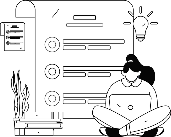 Empleadas que realizan reuniones en línea  Ilustración