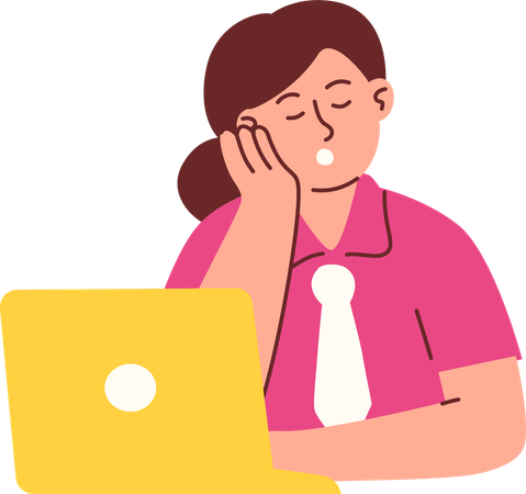Empleado cansado  Ilustración