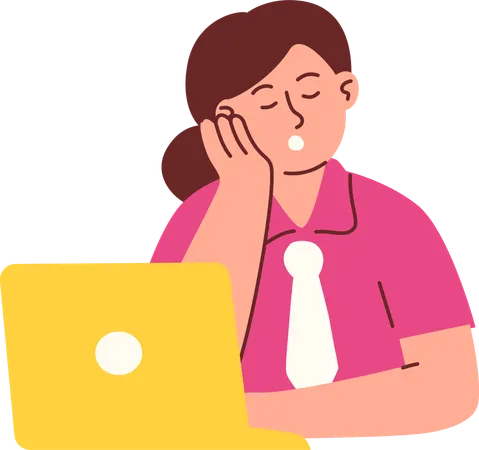 Empleado cansado  Ilustración