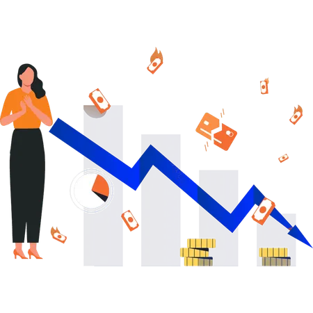 Empleado enfrenta crisis financiera  Illustration