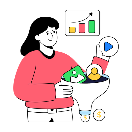 Empleado realizando conversión de datos  Illustration
