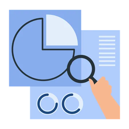 Empleado que muestra la intersección de datos  Ilustración