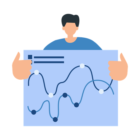 Empleado que transforma datos en conocimiento  Ilustración