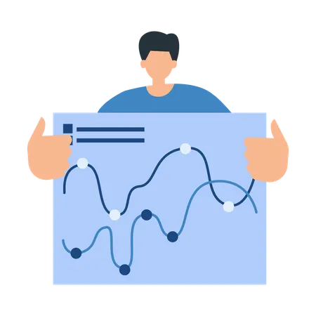 Empleado que transforma datos en conocimiento  Ilustración