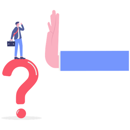 El empleado se niega a hacer preguntas  Ilustración