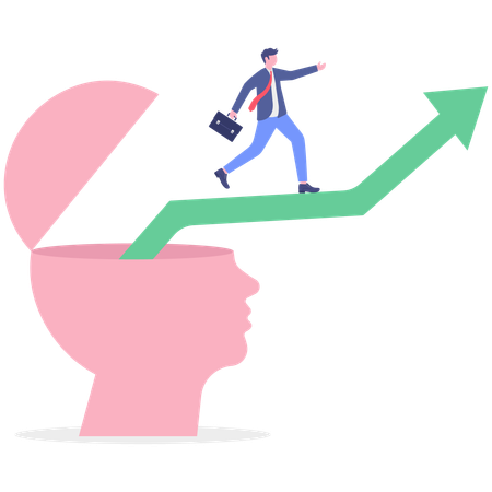 El empleado trabaja para su desarrollo personal  Ilustración