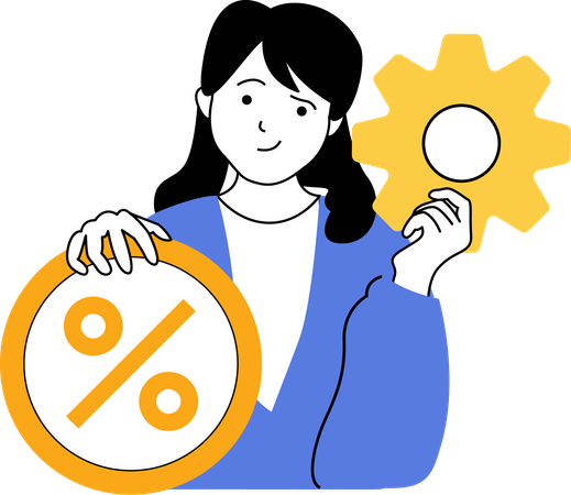 Empleado que trabaja en la gestión de actualizaciones de ventas  Ilustración