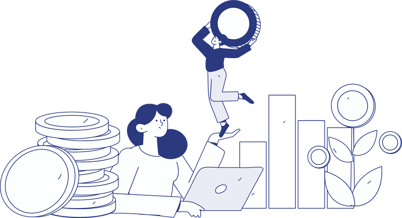 Los empleados de negocios buscan fechas comerciales para lograr  Ilustración