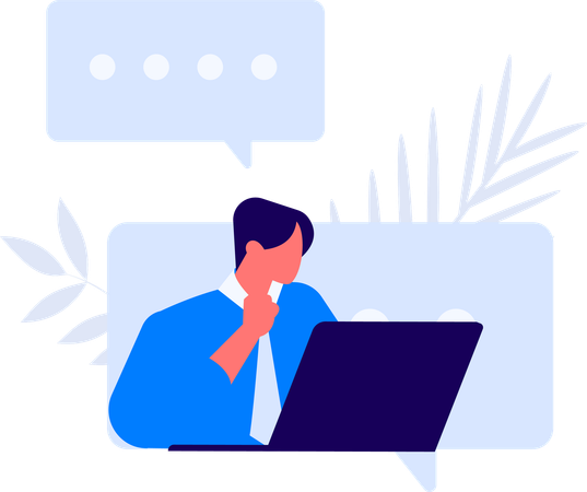Empleados haciendo discusión  Ilustración