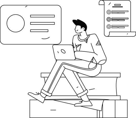 Empleados haciendo discusión  Ilustración