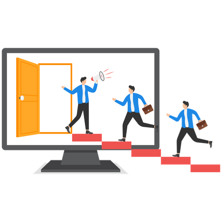 Empleados que solicitan nuevos empleos en el mercado  Illustration