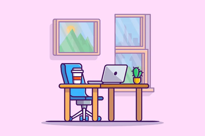 Bureau des employés  Illustration