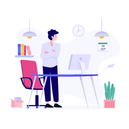 Employé de bureau  Illustration