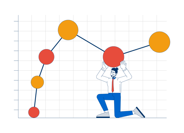 Pression d'engagement des employés de bureau  Illustration