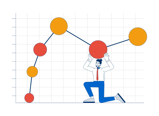 Pression d'engagement des employés de bureau  Illustration