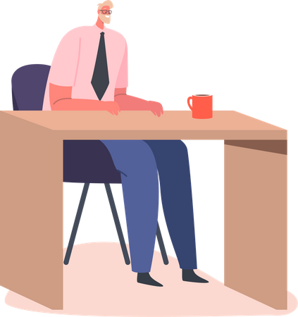 Métier d'employé de bureau  Illustration