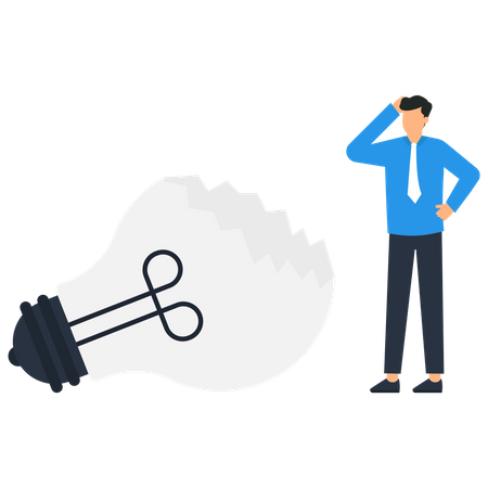 Employé démotivé en raison de l'échec de l'objectif  Illustration