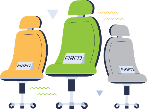 Employé frit du travail  Illustration